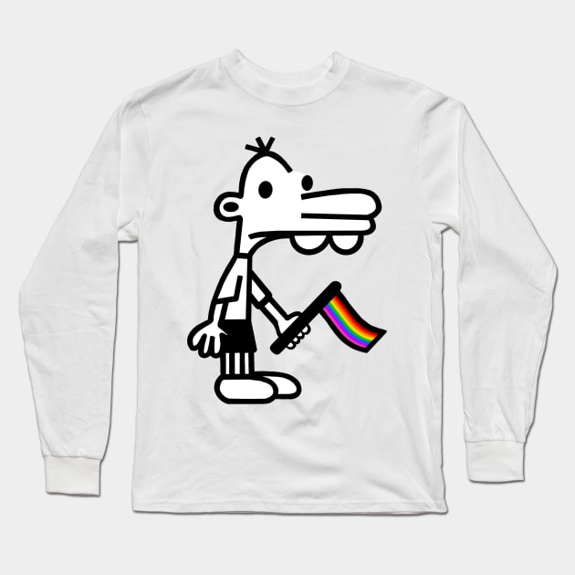 Manny Heffley Pride Flag Long Sleeve T-Shirt by natashawilona